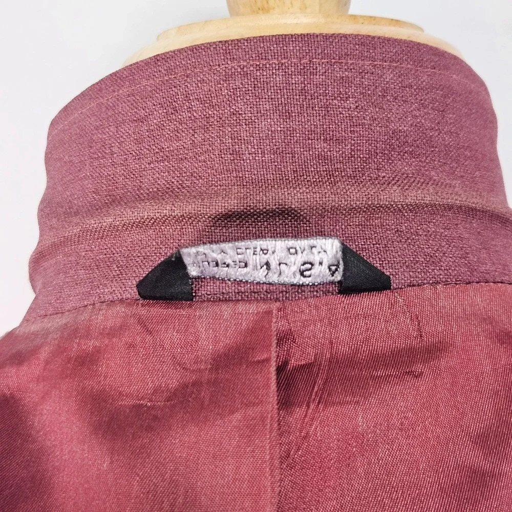 Botany 500 Men's‎ Sport Coat Blazer Two Button Maroon Polyester Size about 46L